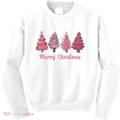 Merry And Bright Christmas Tree Christmas Tree Long Sleeve Kids Sweatshirt