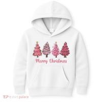 Merry And Bright Christmas Tree Christmas Tree Long Sleeve Kids Hoodie thumb 0