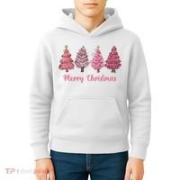 Merry And Bright Christmas Tree Christmas Tree Long Sleeve Kids Hoodie thumb 4