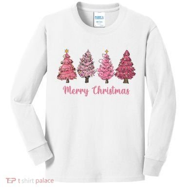 Merry And Bright Christmas Tree Christmas Tree Long Sleeve Kids Long Sleeve Shirt