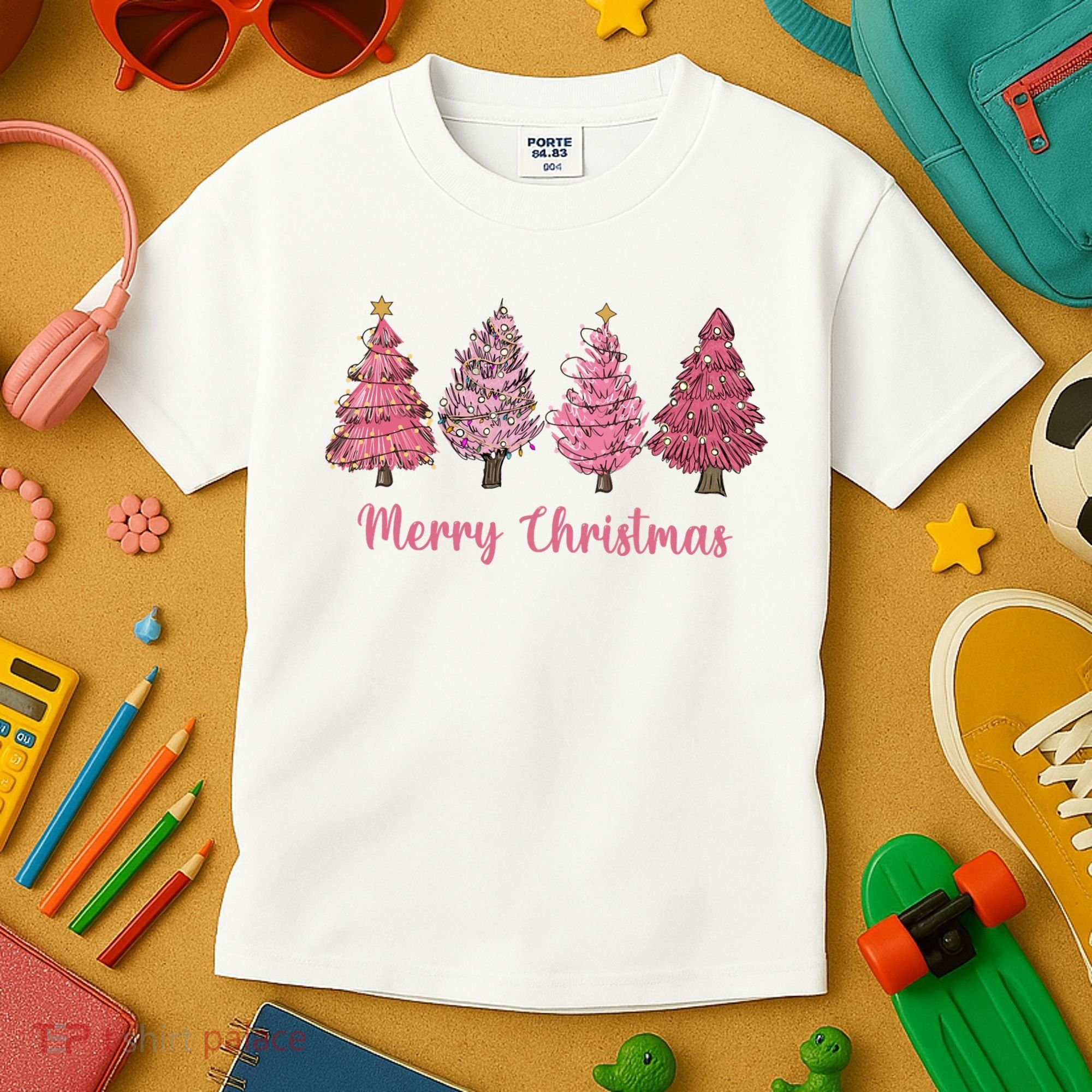 Merry And Bright Christmas Tree Christmas Tree Long Sleeve Kids T-Shirt