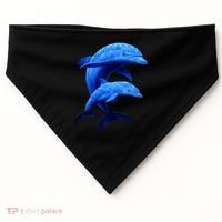 Mama And Baby Dolphin USA-Made Doggie Bandana thumb 0