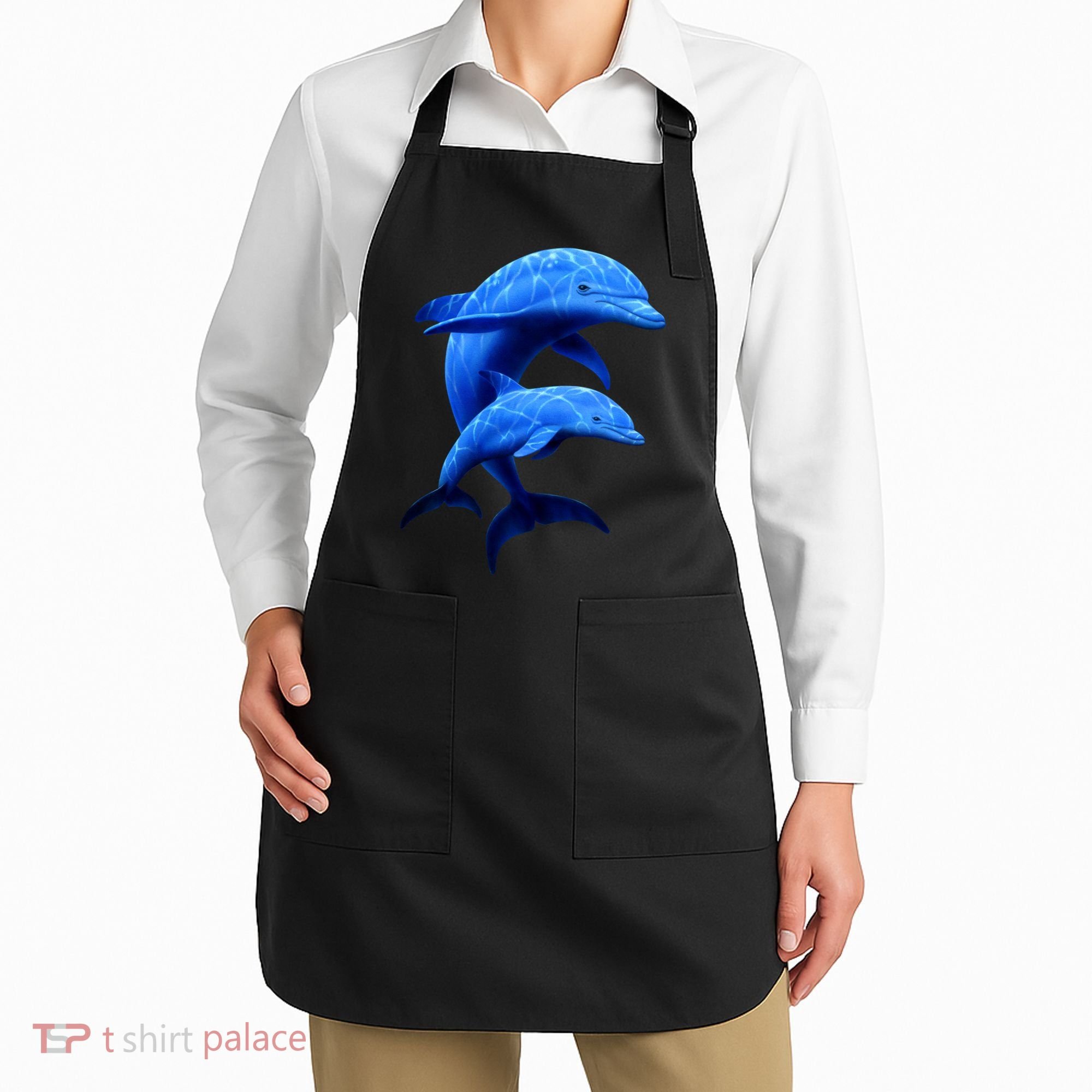Mama And Baby Dolphin Apron