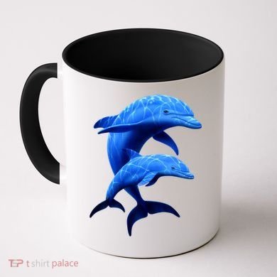 Mama And Baby Dolphin Coffee Mug