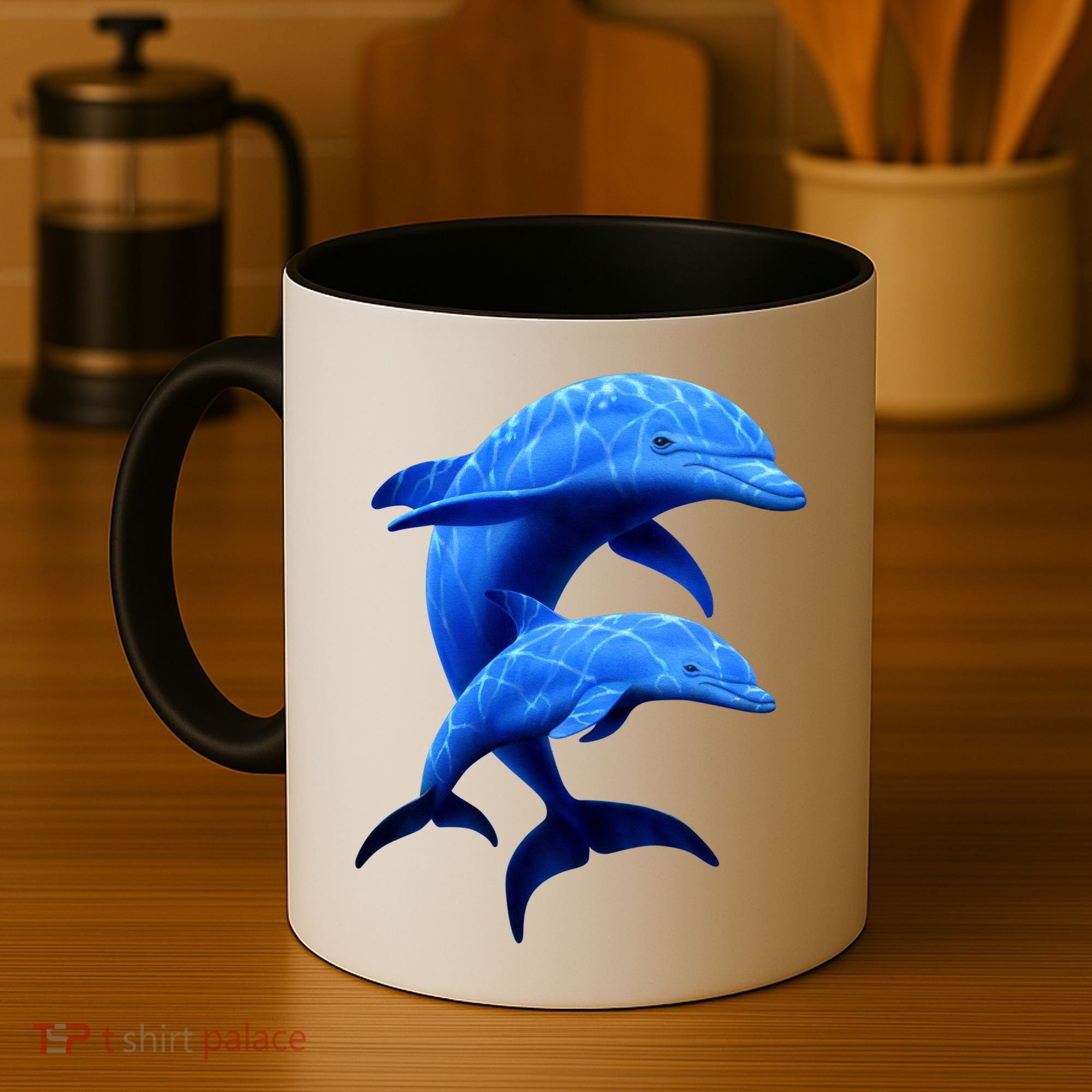Mama And Baby Dolphin Coffee Mug