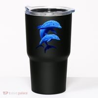 Mama And Baby Dolphin Tumbler thumb 0