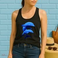 Mama And Baby Dolphin Women's Tank Top thumb 2