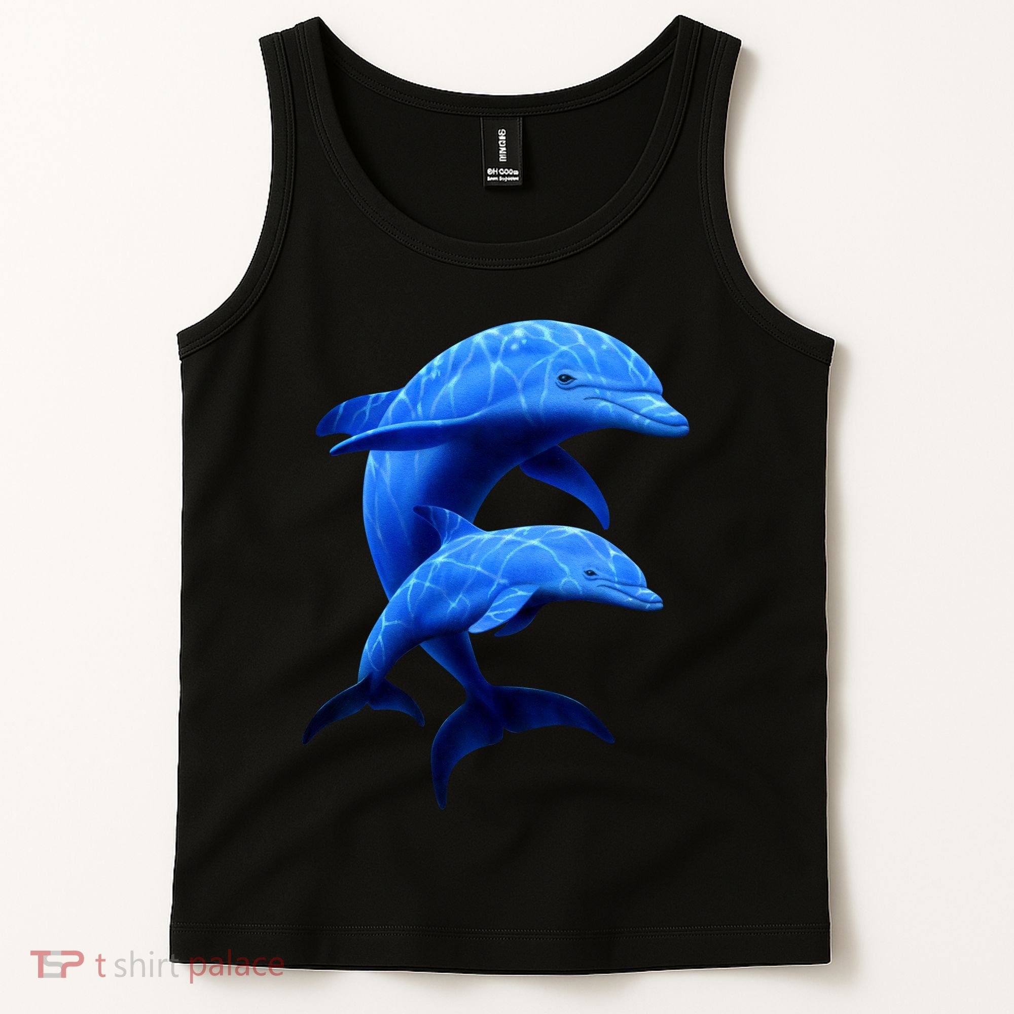 Mama And Baby Dolphin Tank Top