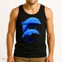 Mama And Baby Dolphin Tank Top thumb 3