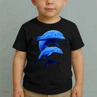 Mama And Baby Dolphin Toddler T-Shirt thumb 2