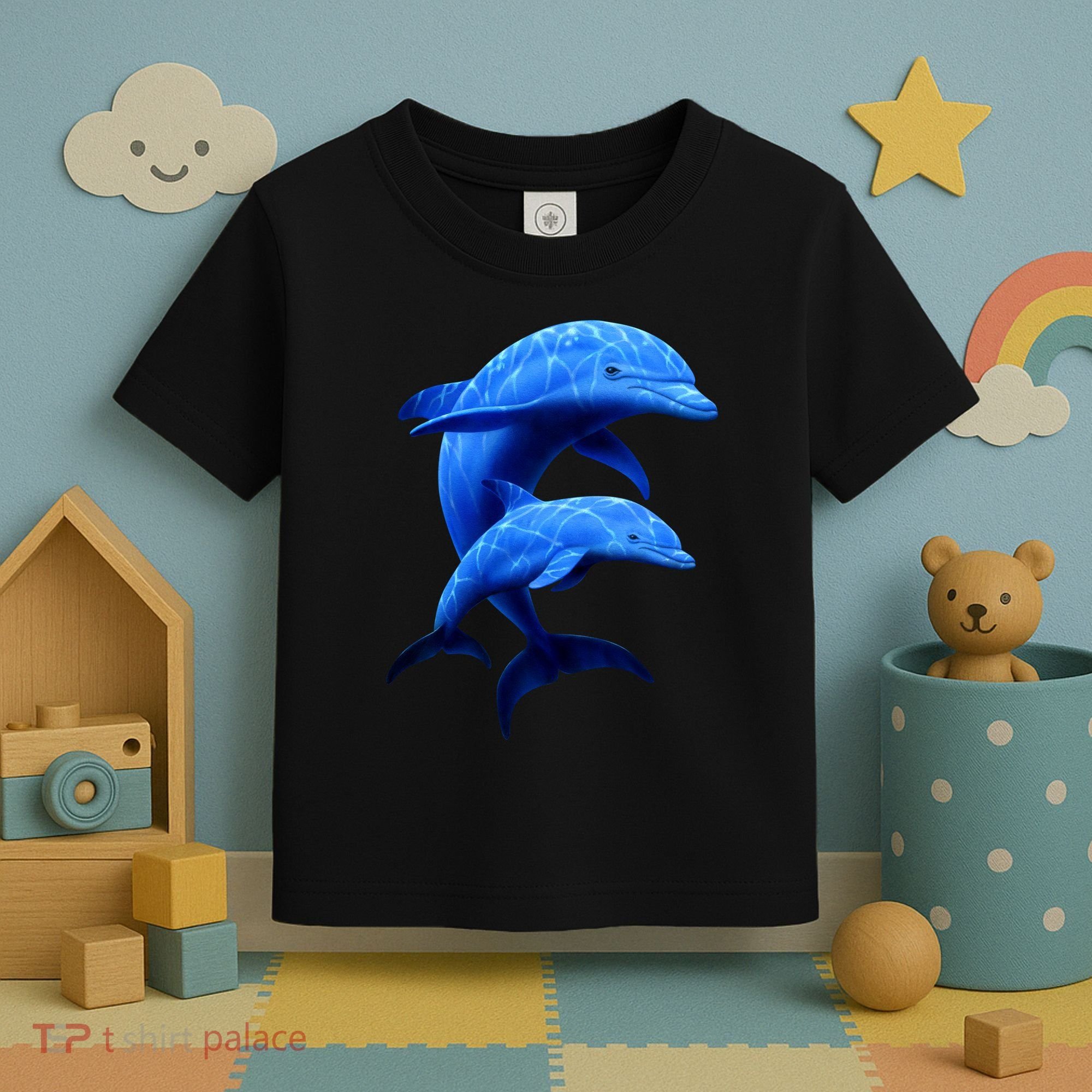 Mama And Baby Dolphin Toddler T-Shirt