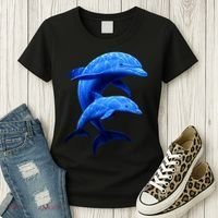 Mama And Baby Dolphin Women's T-Shirt thumb 3
