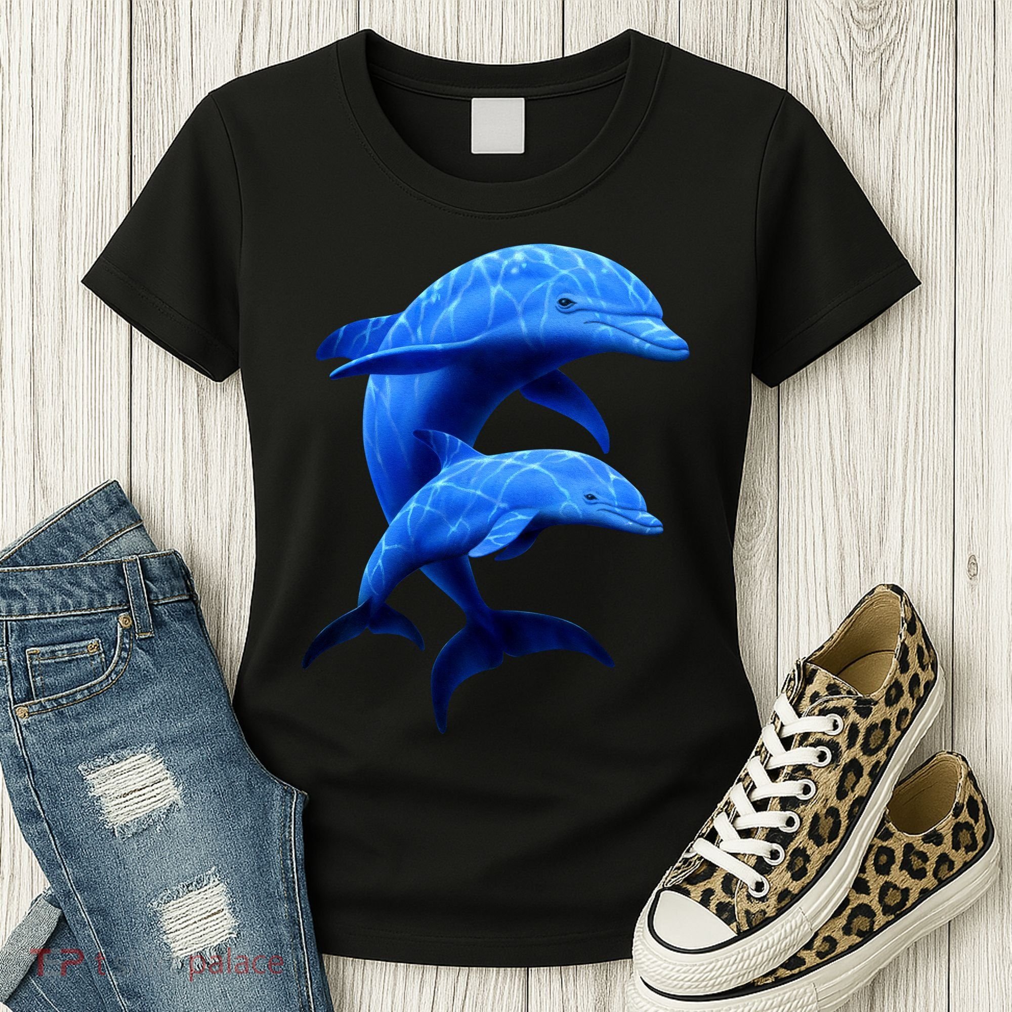 Mama And Baby Dolphin Women's T-Shirt