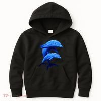 Mama And Baby Dolphin Kids Hoodie thumb 0