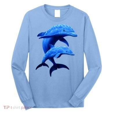 Mama And Baby Dolphin Long Sleeve Shirt