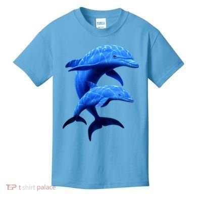 Mama And Baby Dolphin Kids T-Shirt