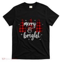 Merry And Bright Matching Family Gifts Xmas Trees Raglan Baseball T-Shirt thumb 0
