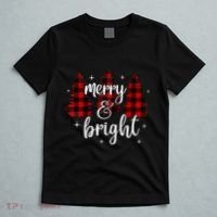 Merry And Bright Matching Family Gifts Xmas Trees Raglan Baseball T-Shirt thumb 5