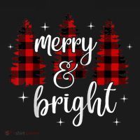 Merry And Bright Matching Family Gifts Xmas Trees Raglan Baseball T-Shirt thumb 7