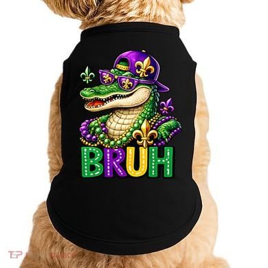 Mardigator Alligator Bruh Mardi Gras Doggie Tank