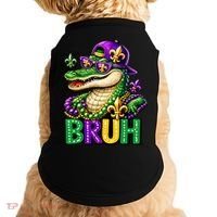 Mardigator Alligator Bruh Mardi Gras Doggie Tank thumb 0