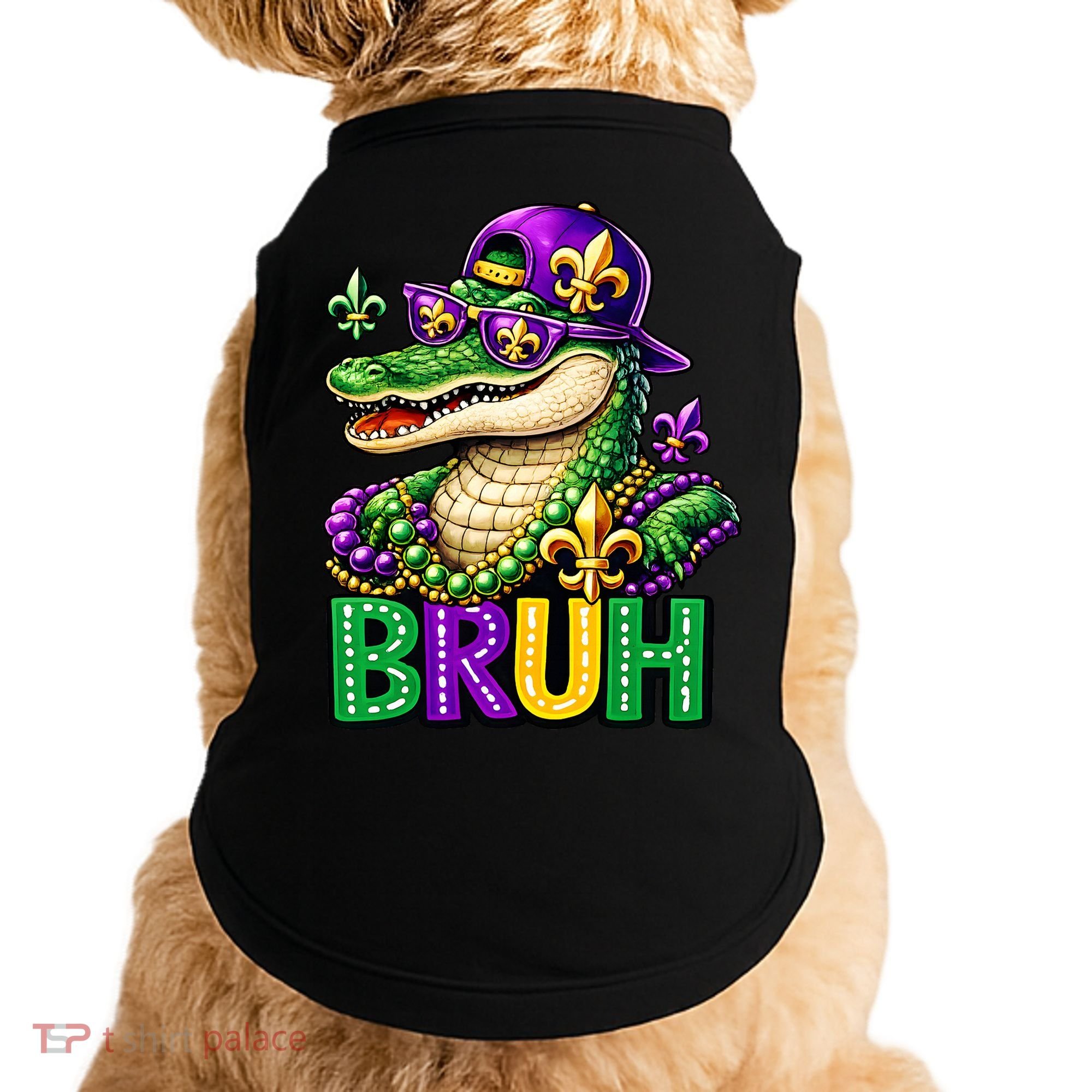 Mardigator Alligator Bruh Mardi Gras Doggie Tank
