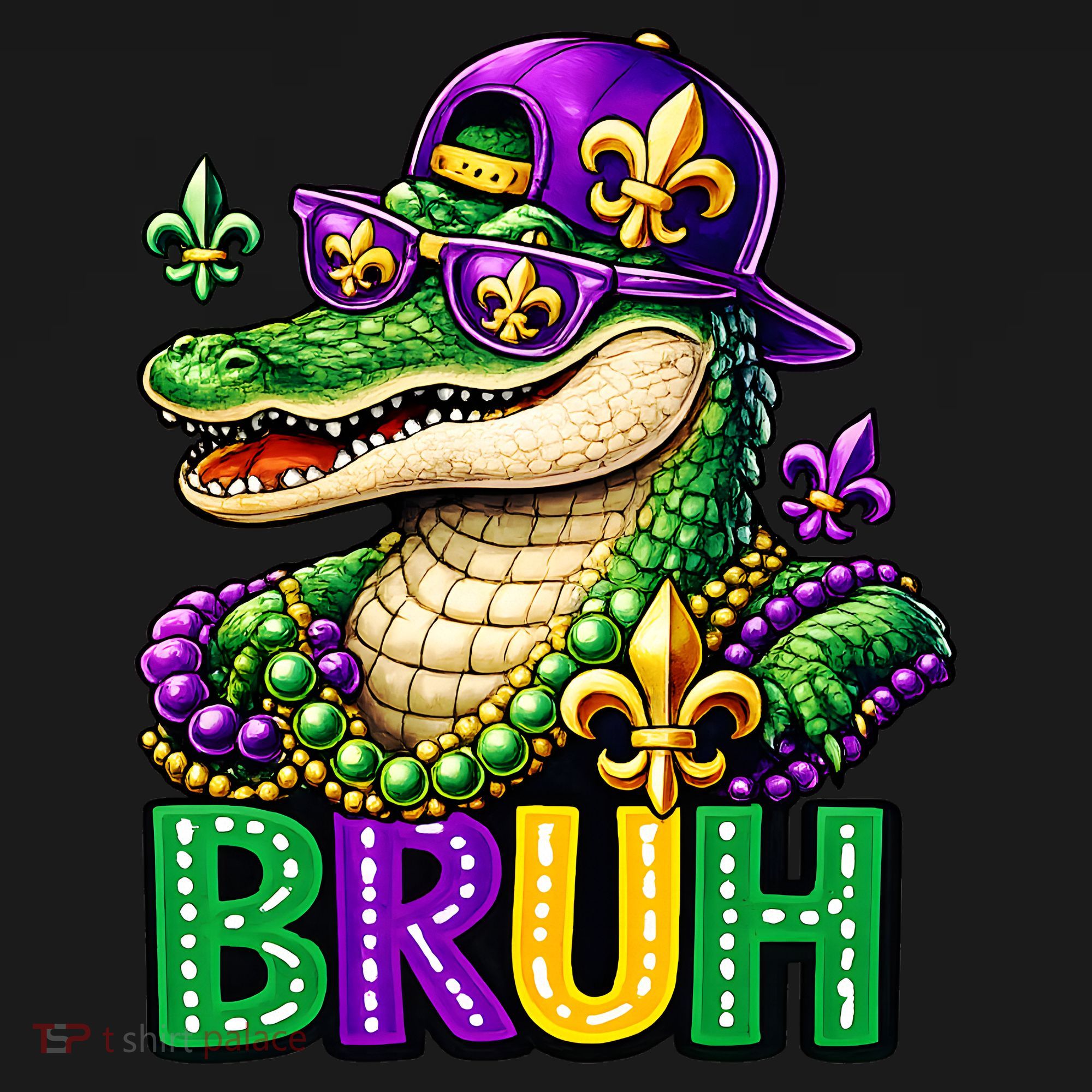 Mardigator Alligator Bruh Mardi Gras Doggie Tank
