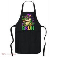 Mardigator Alligator Bruh Mardi Gras Apron thumb 0