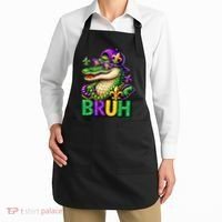 Mardigator Alligator Bruh Mardi Gras Apron thumb 2