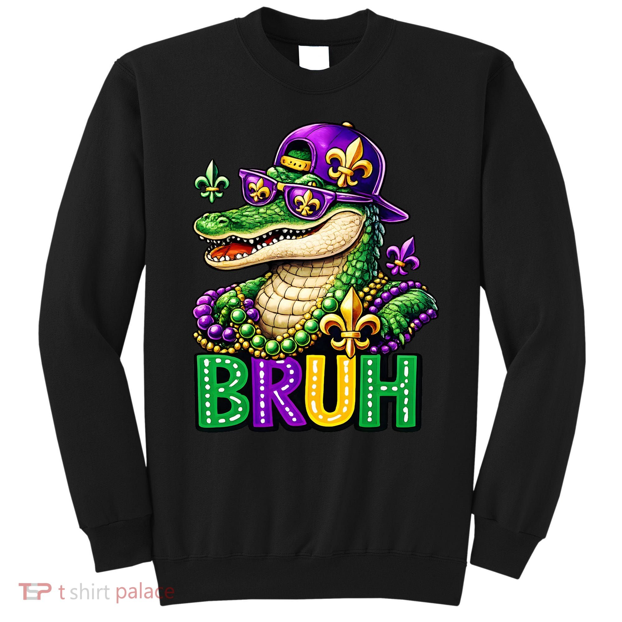 Mardigator Alligator Bruh Mardi Gras Sweatshirt