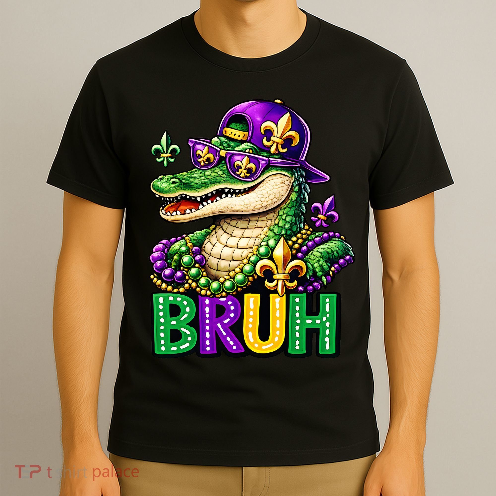 Mardigator Alligator Bruh Mardi Gras T-Shirt