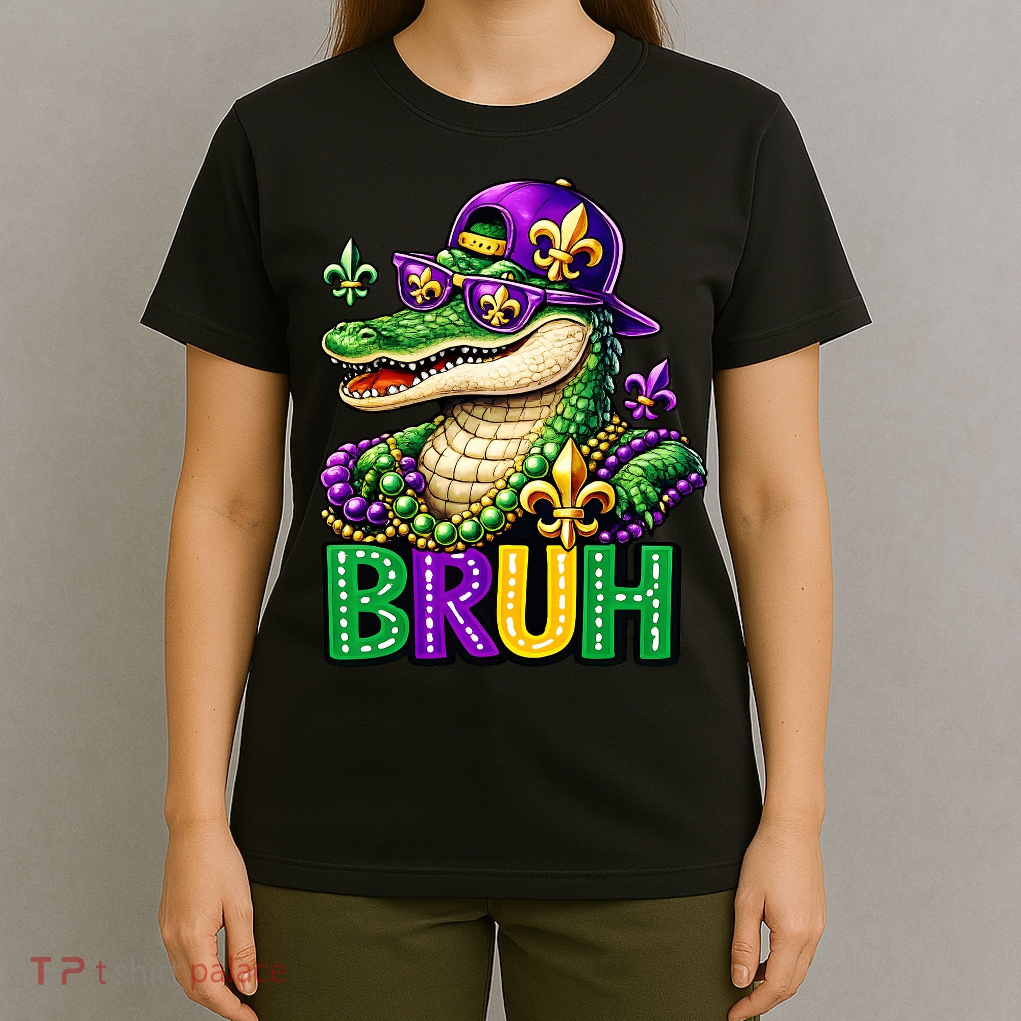 Mardigator Alligator Bruh Mardi Gras T-Shirt