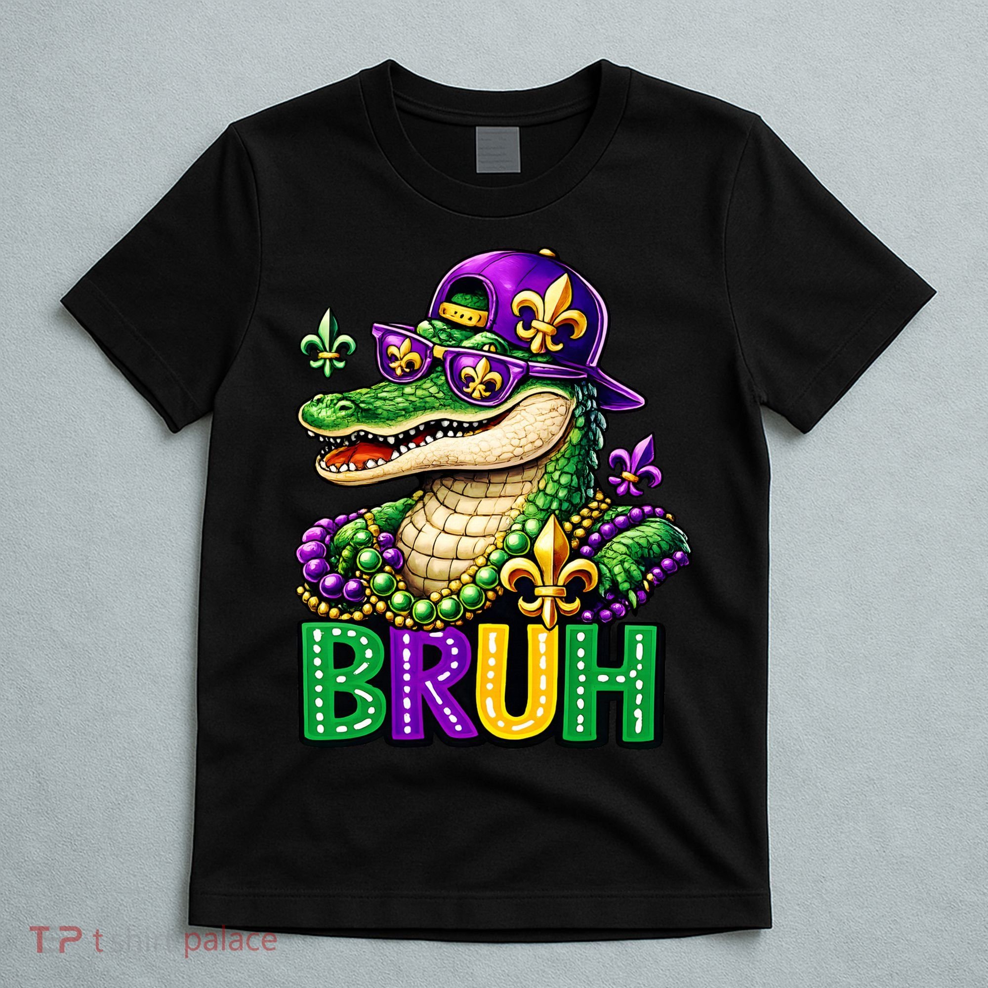 Mardigator Alligator Bruh Mardi Gras T-Shirt