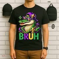 Mardigator Alligator Bruh Mardi Gras T-Shirt thumb 6