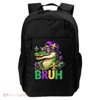 Mardigator Alligator Bruh Mardi Gras Backpack thumb 0