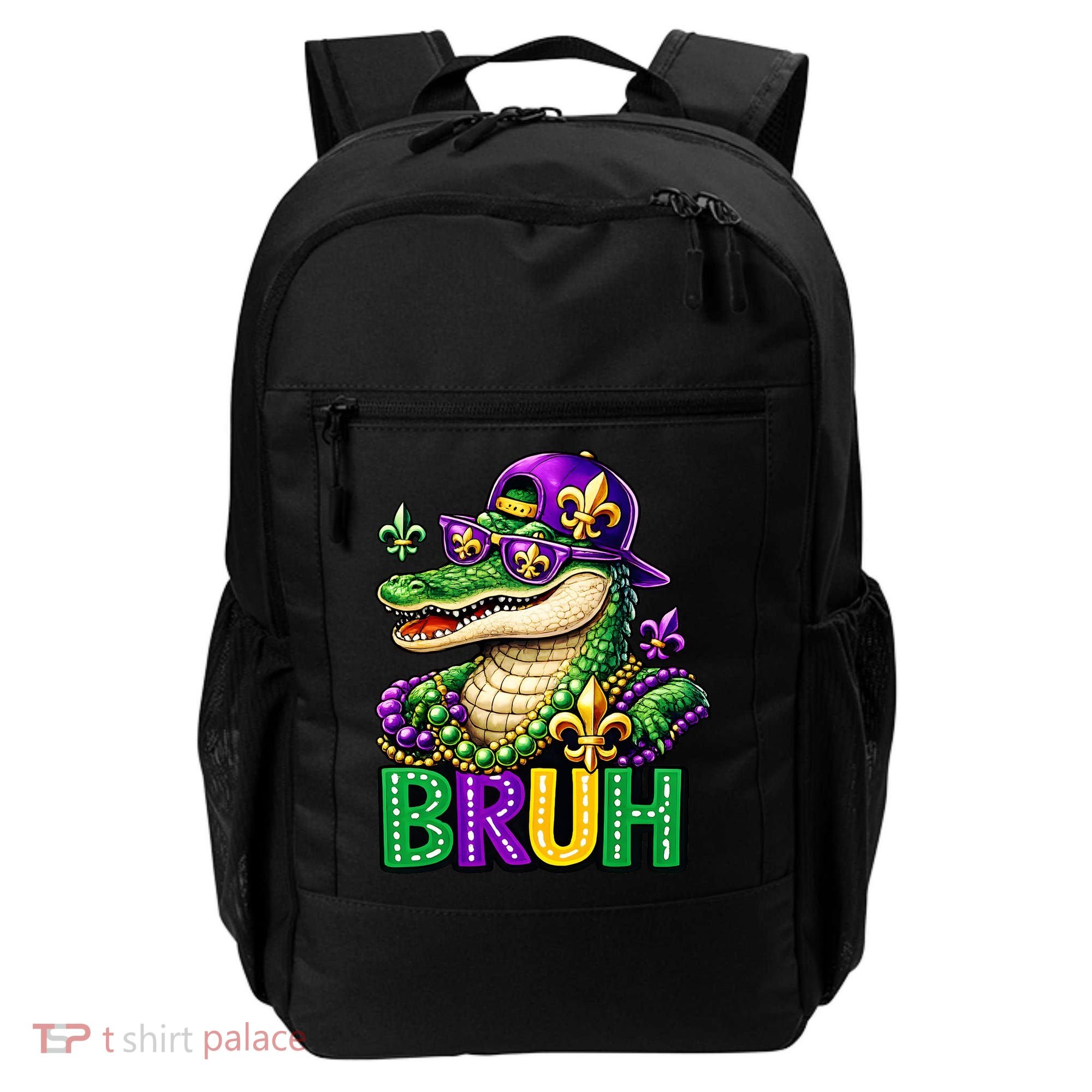 Mardigator Alligator Bruh Mardi Gras Backpack