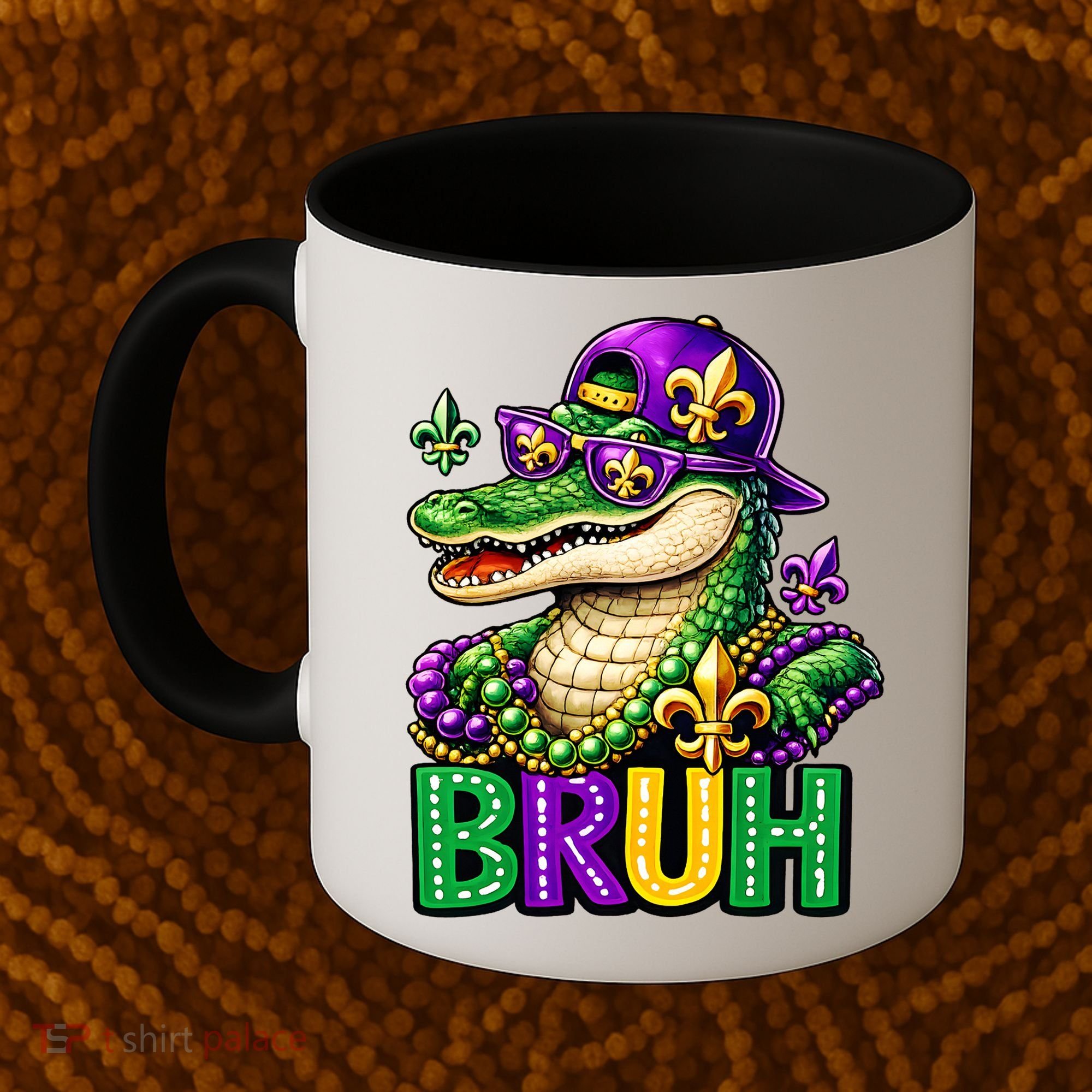 Mardigator Alligator Bruh Mardi Gras Coffee Mug