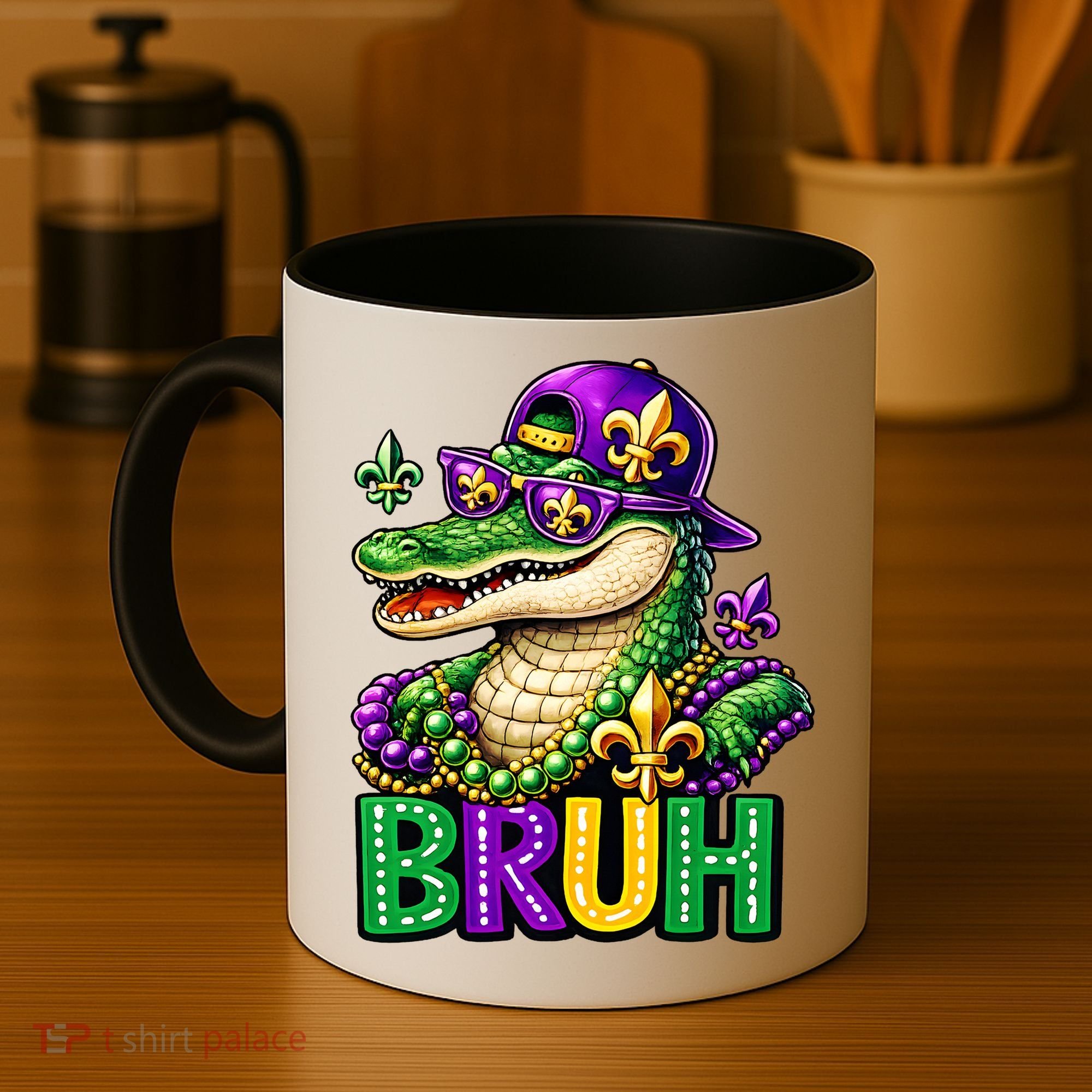 Mardigator Alligator Bruh Mardi Gras Coffee Mug