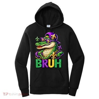 Mardigator Alligator Bruh Mardi Gras Women's Hoodie