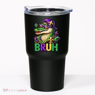 Mardigator Alligator Bruh Mardi Gras Tumbler
