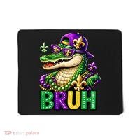 Mardigator Alligator Bruh Mardi Gras Mousepad thumb 0
