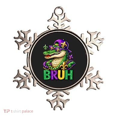 Mardigator Alligator Bruh Mardi Gras Ornament