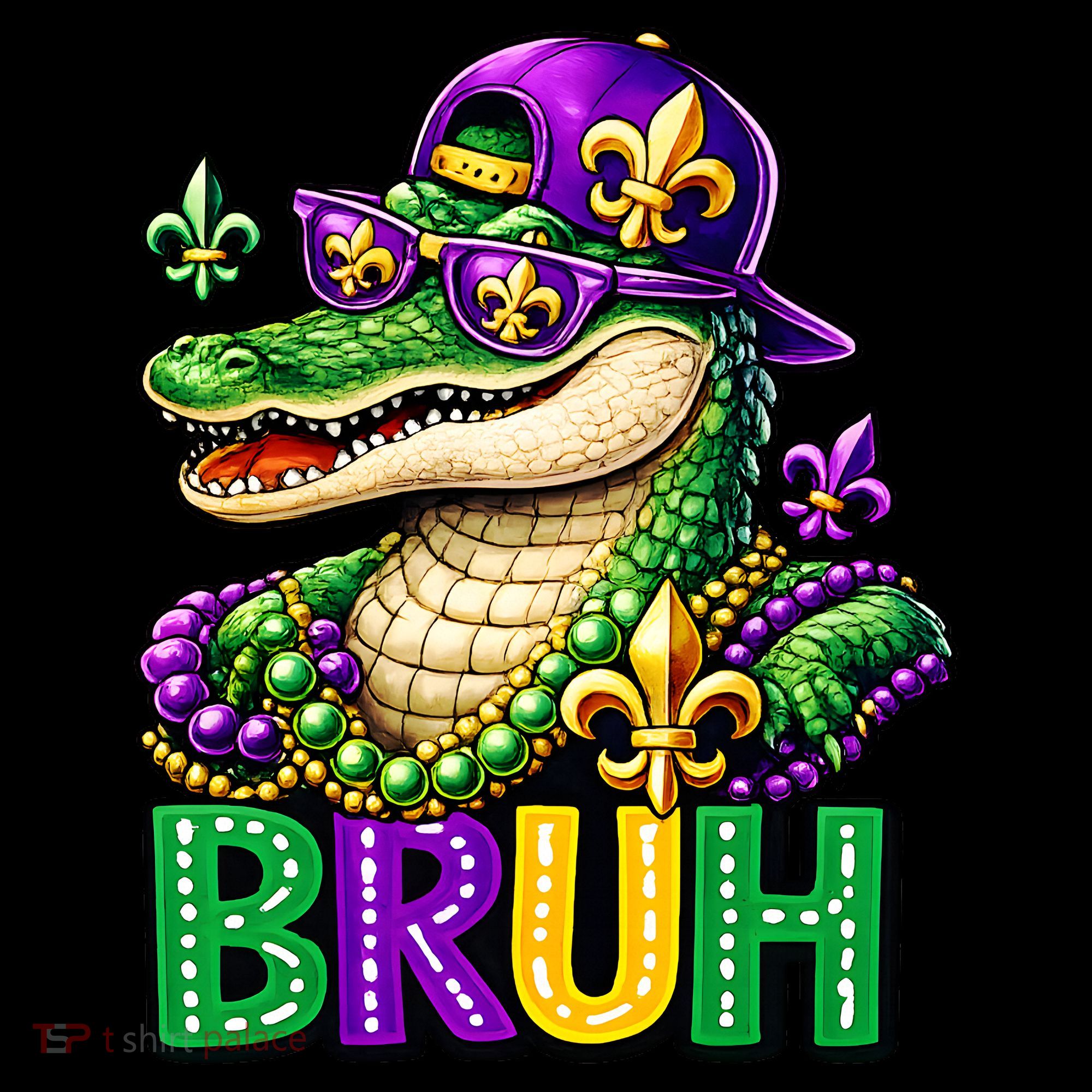Mardigator Alligator Bruh Mardi Gras Ornament