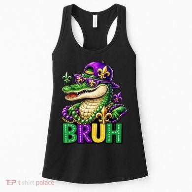 Mardigator Alligator Bruh Mardi Gras Women's Tank Top