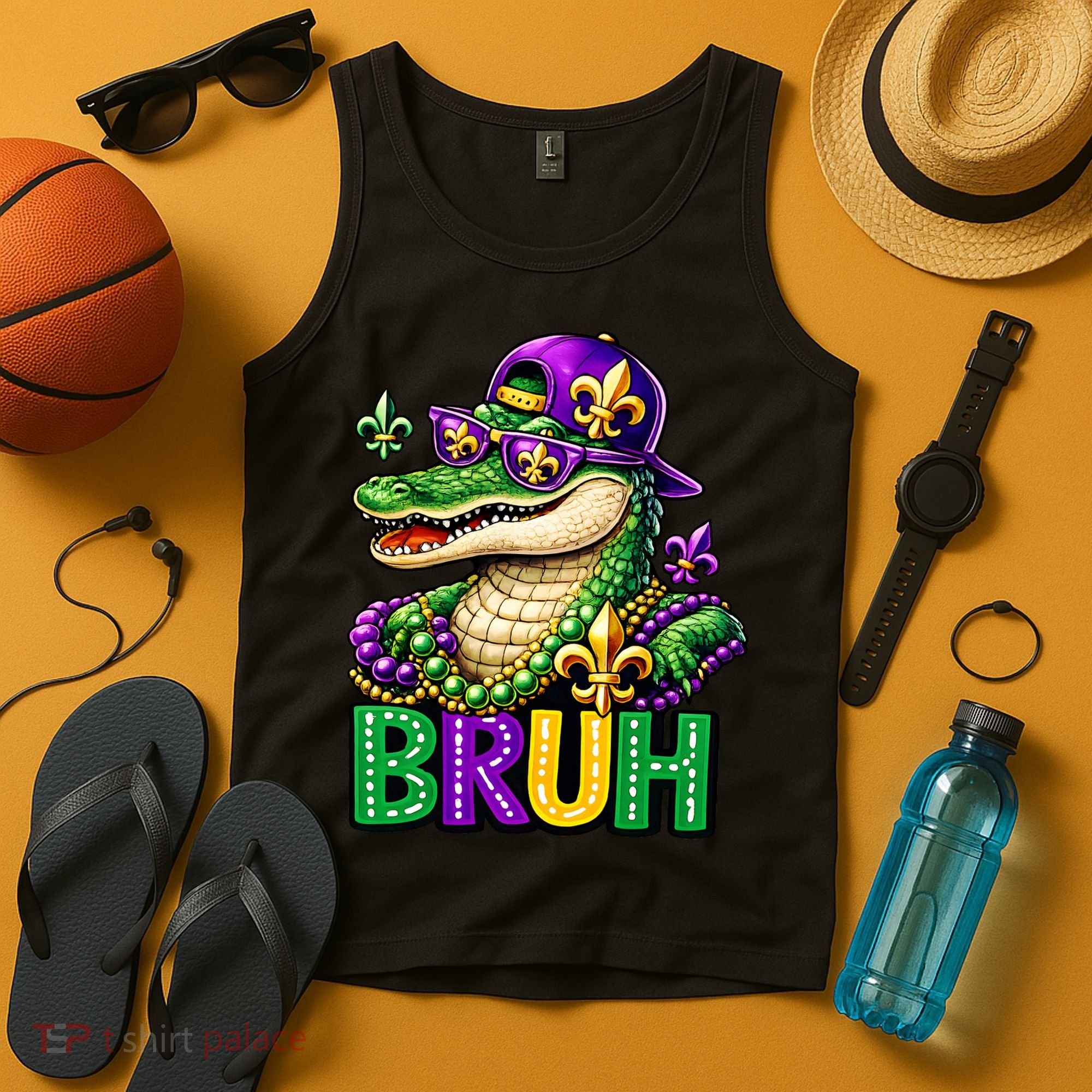 Mardigator Alligator Bruh Mardi Gras Tank Top