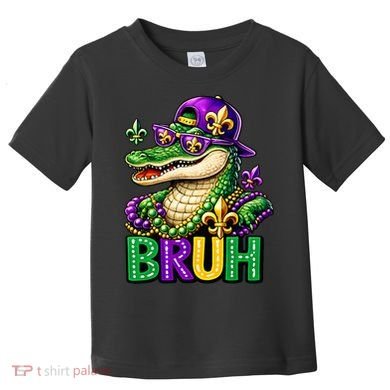 Mardigator Alligator Bruh Mardi Gras Toddler T-Shirt