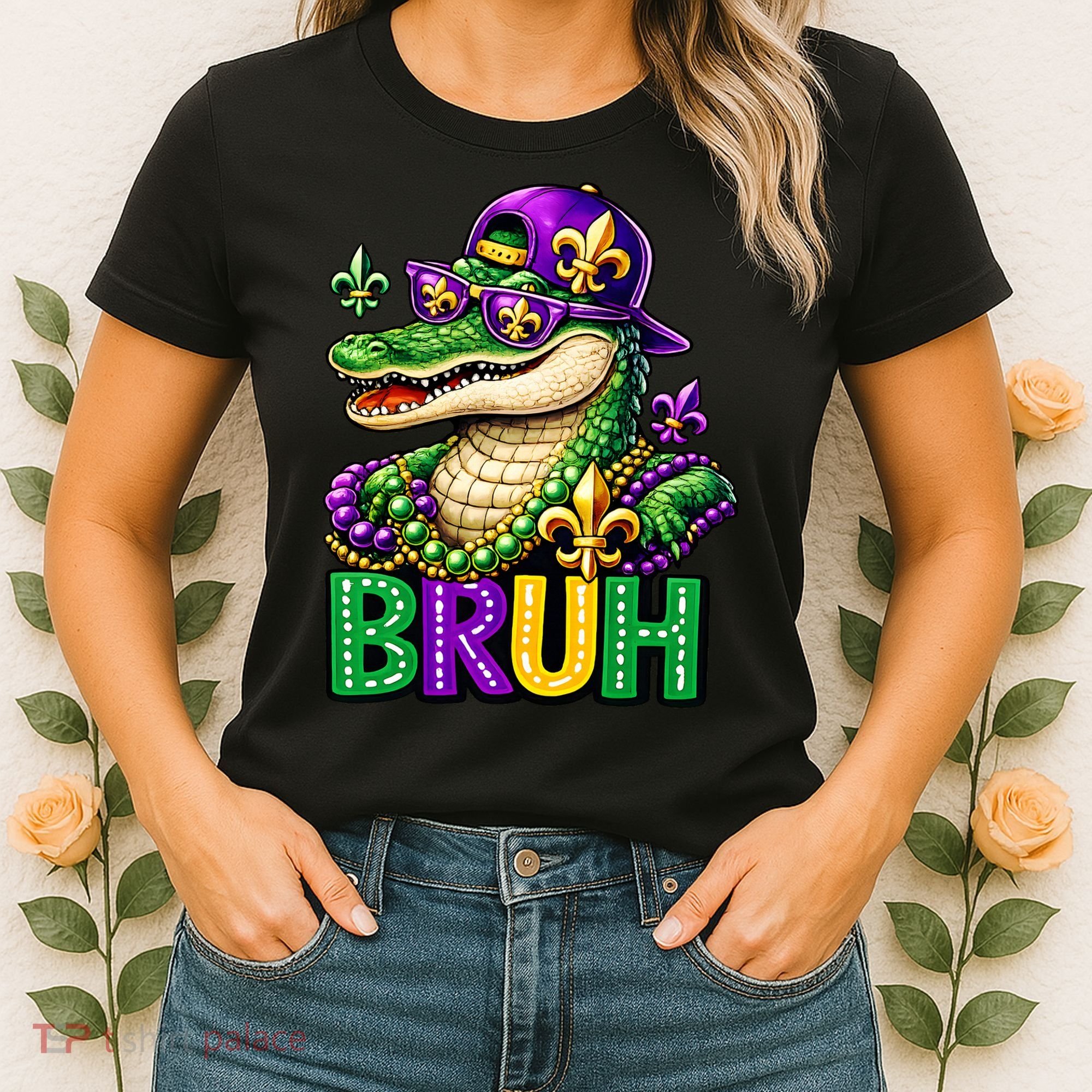 Mardigator Alligator Bruh Mardi Gras Women's T-Shirt