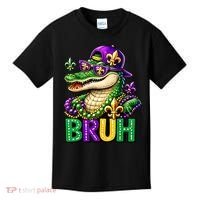 Mardigator Alligator Bruh Mardi Gras Kids T-Shirt thumb 0
