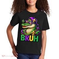 Mardigator Alligator Bruh Mardi Gras Kids T-Shirt thumb 2