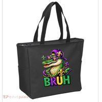 Mardigator Alligator Bruh Mardi Gras Tote Bag thumb 2